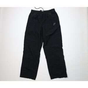 Vtg Y2K Nike Mens XL Distressed Travis Scott Mini Swoosh Lined Wide Leg Pants